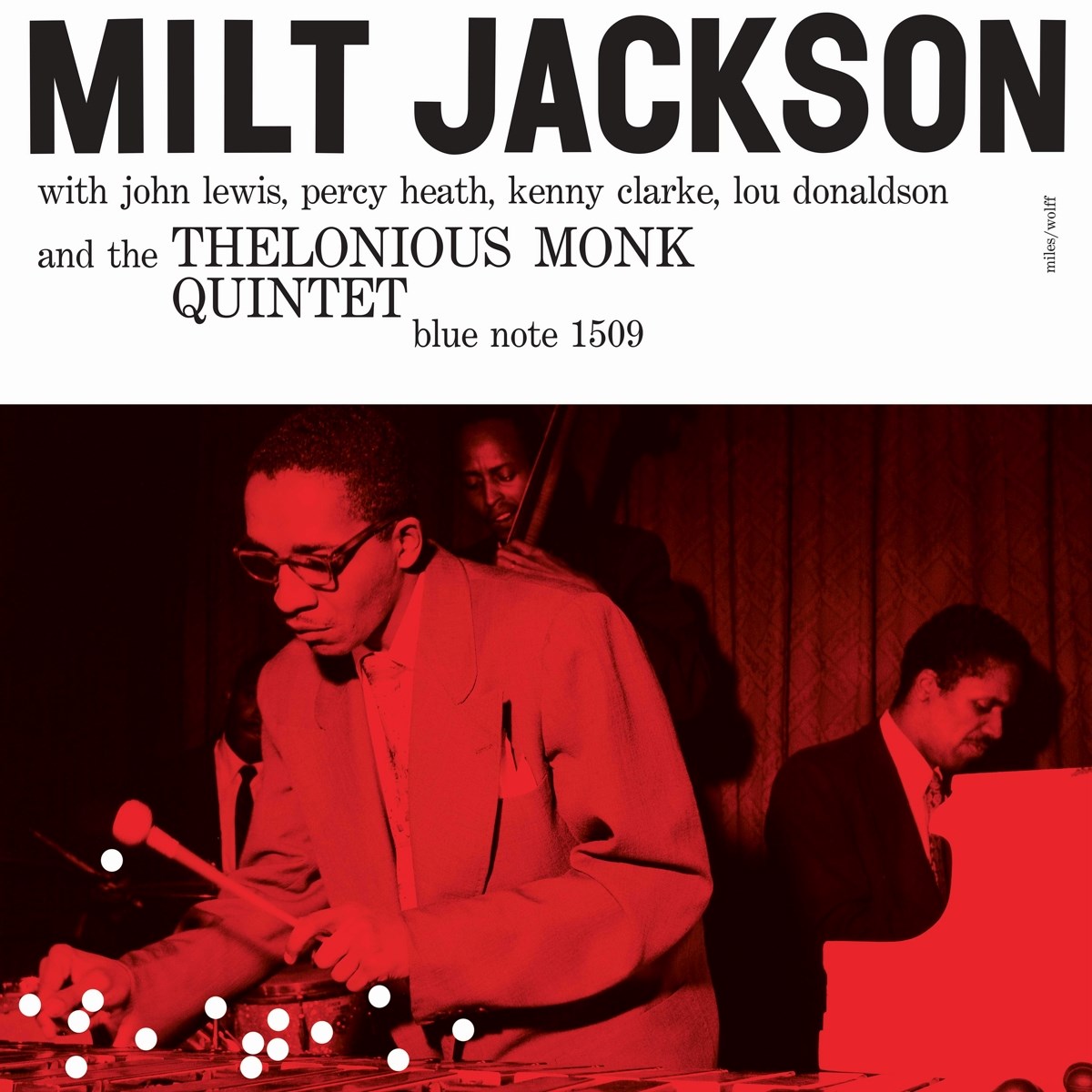 Afbeelding van Milt Jackson, John Lewis, Percy Heath, Kenny Clark - Milt Jackson With John Lewis, Percy Heath, Kenny Clarke, Lou Donaldson And The Thelonious Monk Quintet