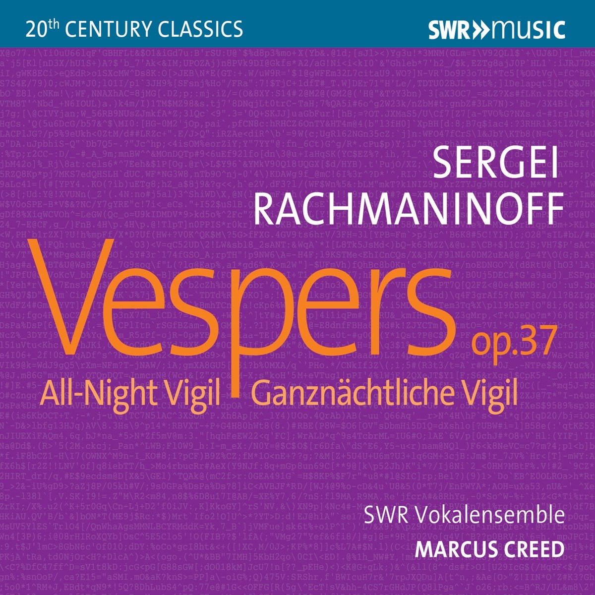 Afbeelding van SWR Vokalensemble Stuttgart, Marcus Creed - Rachmaninoff: Vespers Op. 37