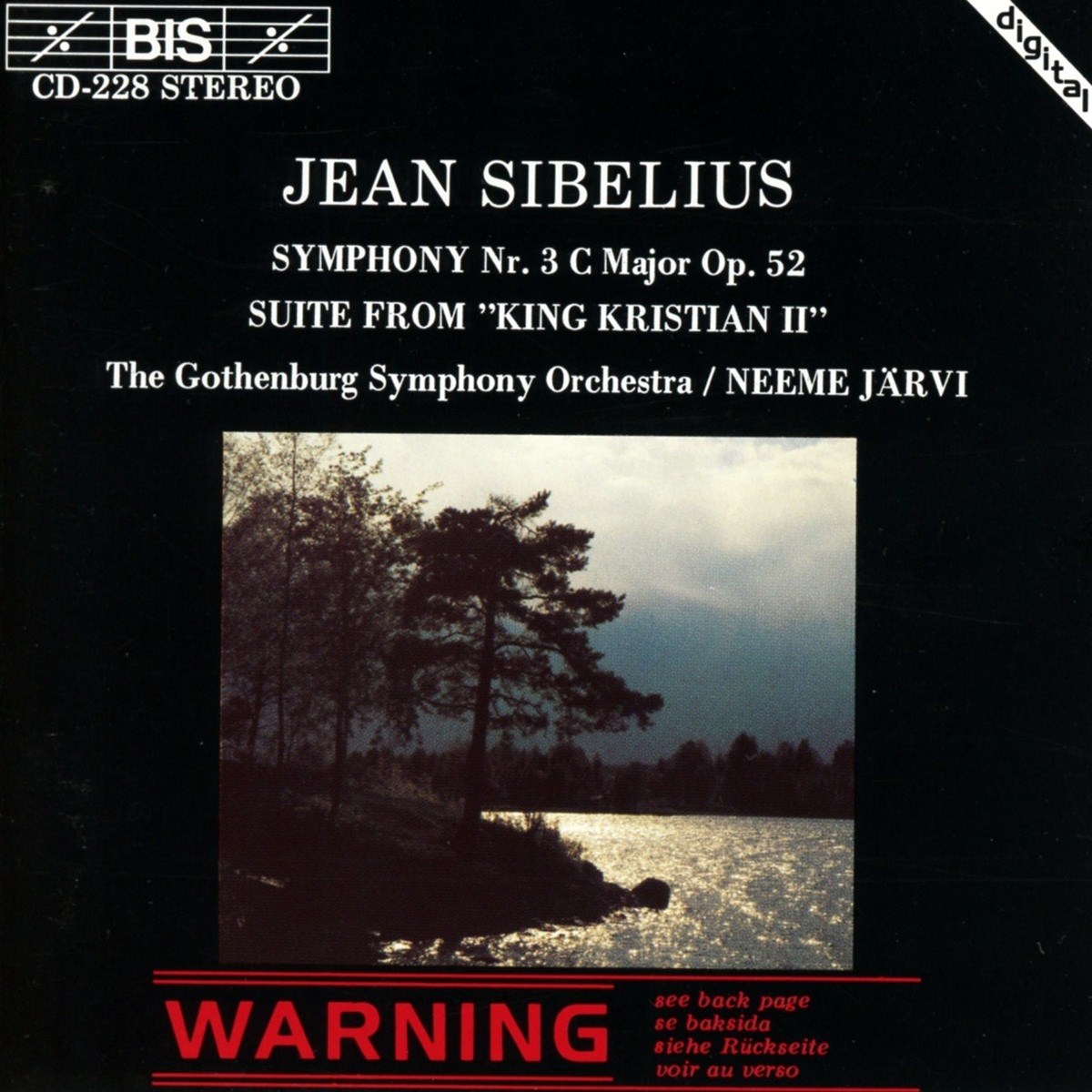 Afbeelding van Gothenburg Symphony Orchestra, Neeme Järvi - Sibelius: (Compl.Ed. 7), Symphony No.3 In C