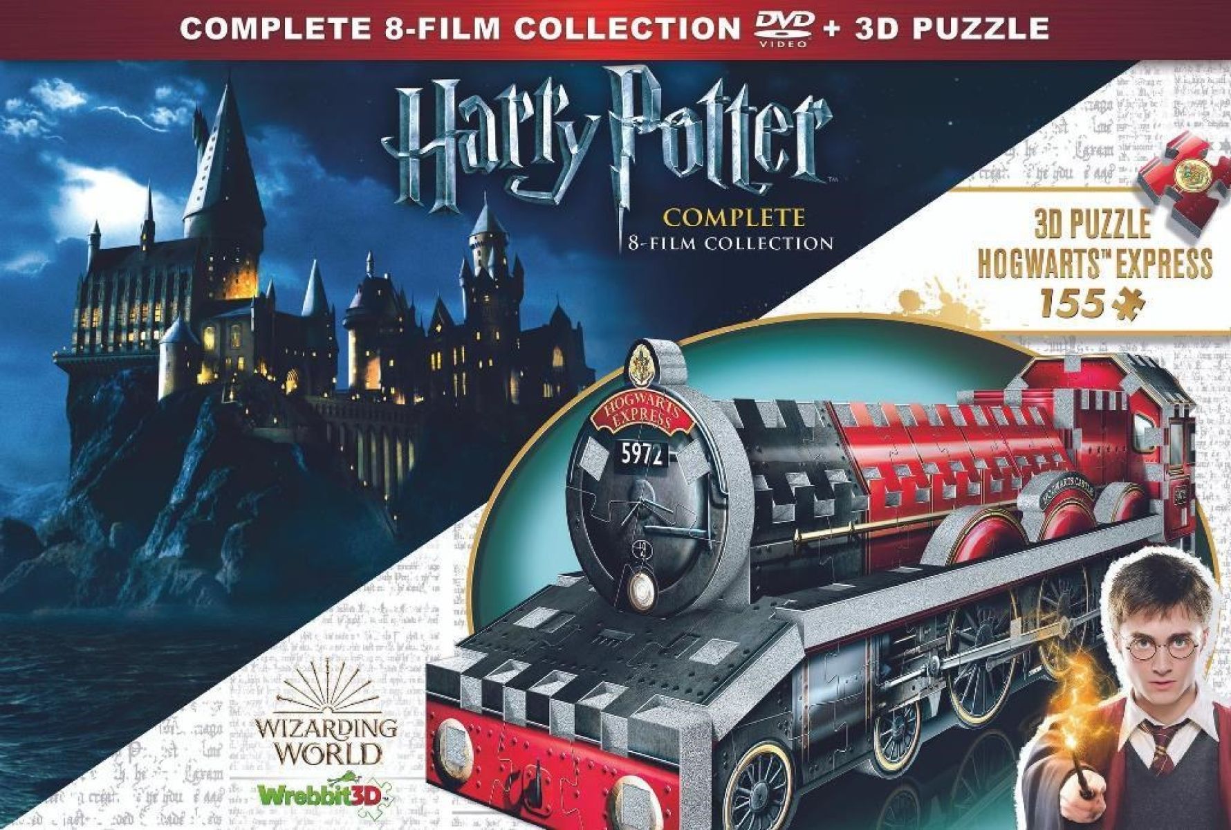 Afbeelding van Harry Potter - 1 - 7.2 Collection + Wrebbit 3D Puzzel Hogwarts Express