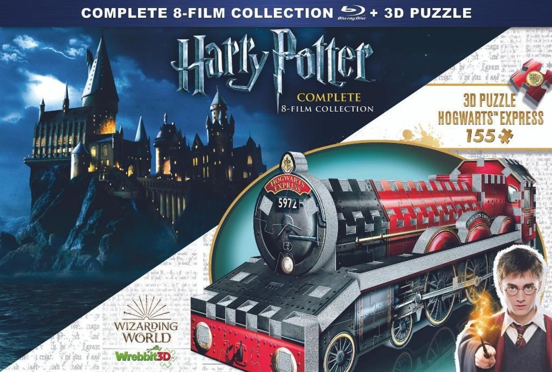 Afbeelding van Harry Potter - 1 - 7.2 Collection + Wrebbit 3D Puzzel Hogwarts Express