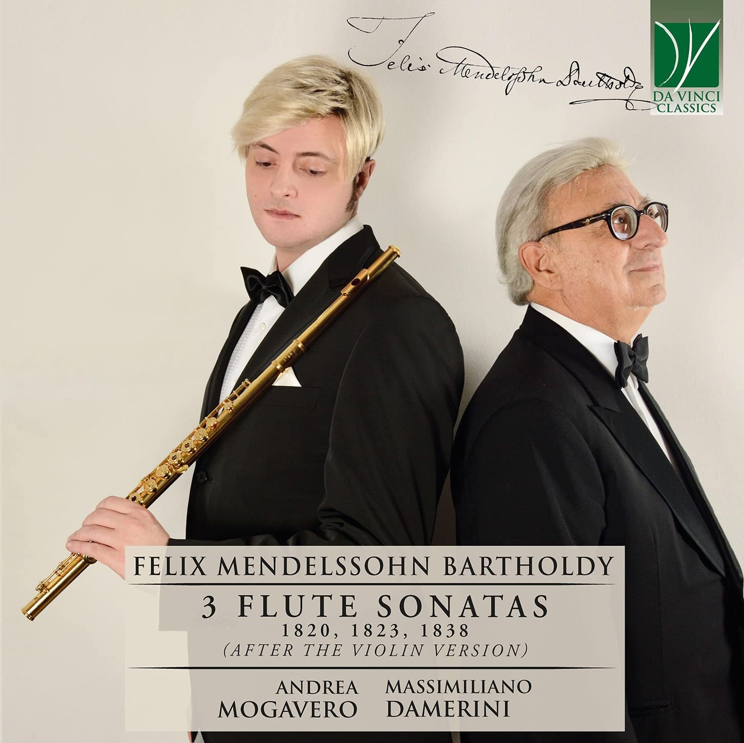 Afbeelding van Andrea Mogavero & Massimiliano Damerini - Felix Mendelssohn: 3 Flute Sonatas 1820, 1823, 1838