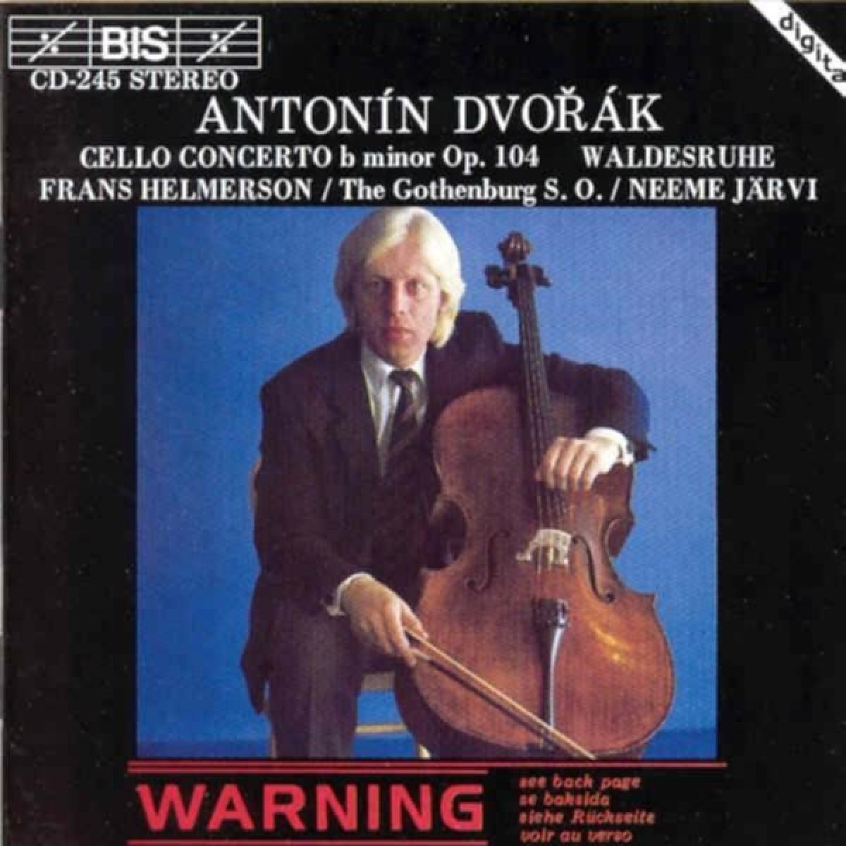Afbeelding van Frans Helmerson, Gothenburg Symphony Orchestra, Neeme Järvi - Dvořák: Cello Concerto/Waldesruhe