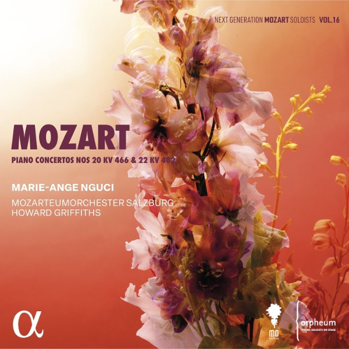 Afbeelding van Marie-Ange Nguci, Mozarteumorchester Salzburg, Howard Griffiths - Mozart: Piano Concertos Nos. 20 Kv 466 & 22 Kv 482