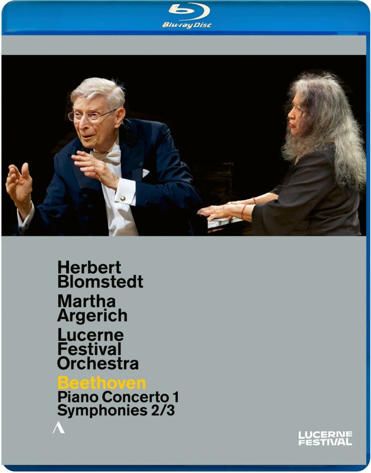 Afbeelding van Martha Argerich, Lucerne Festival Orchestra, Herbert Blomstedt - Beethoven: Piano Concerto No.1 - Symphony No.2 & 3