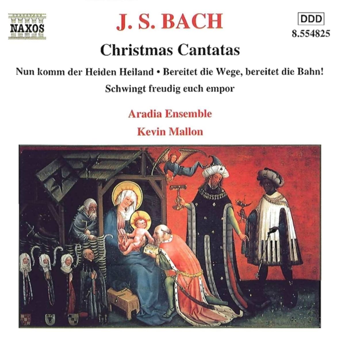 Afbeelding van Aradia Ensemble, Kevin Mallon - J.S. Bach: Christmas Cantatas Nos. 36, 132&61