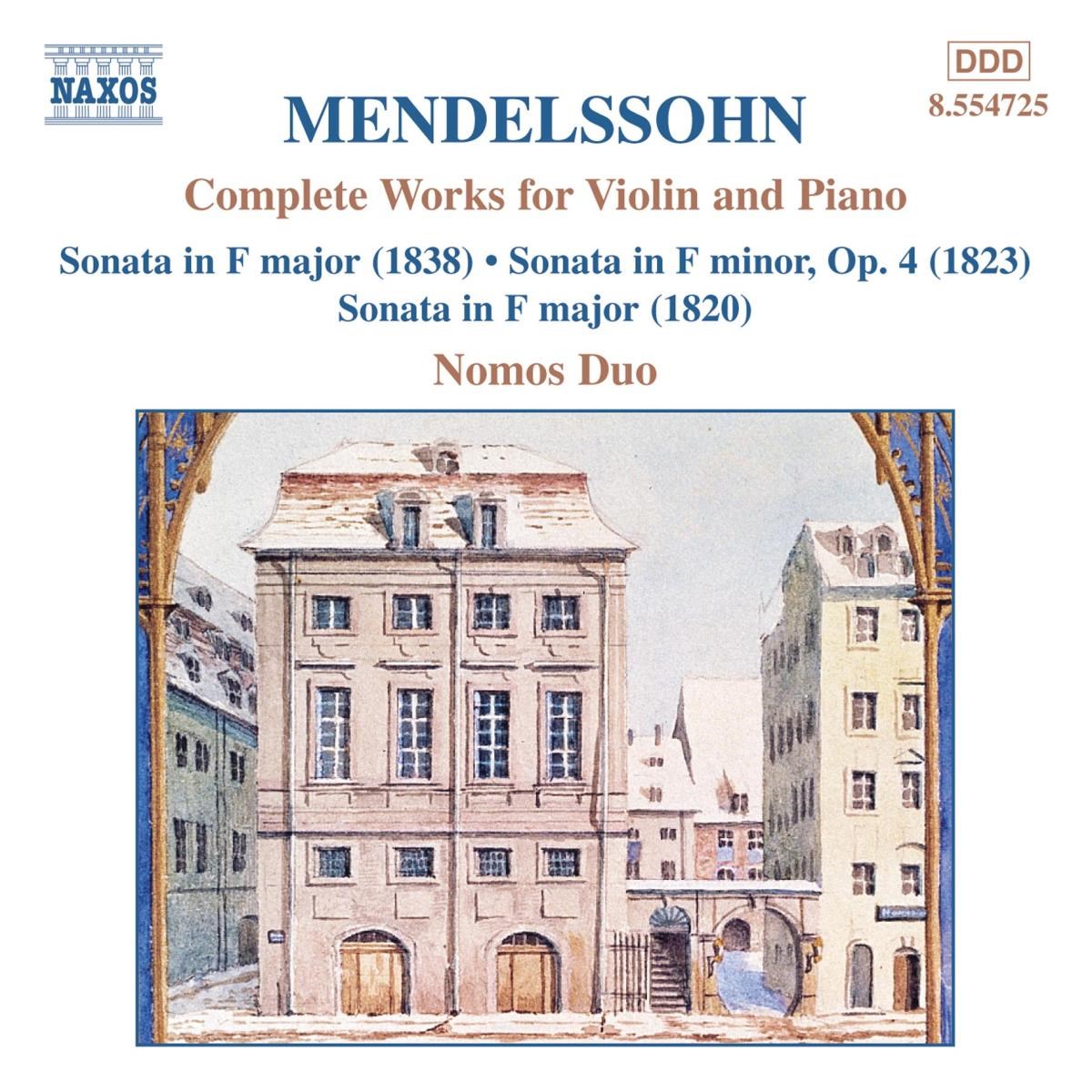 Afbeelding van Nomos Duo - Mendelssohn: Complete Works For Violin & Piano