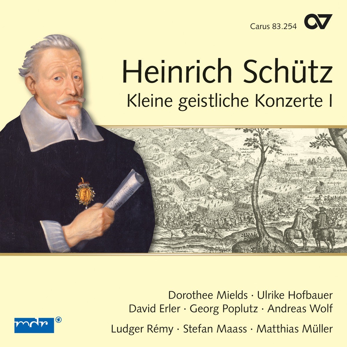 Afbeelding van Dorothee Mields, Ulrike Hofbauer, David Erler, Georg Poplutz, Andreas Wolf, Stefan Maass, Matthias Müller, Ludger Rémy - Schütz: Kleine Geistliche Konzerte Vol. 1