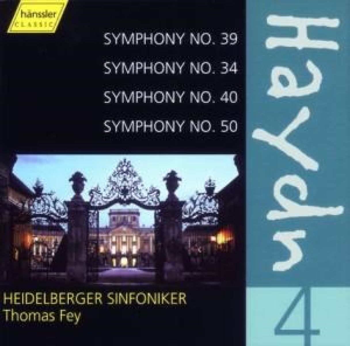 Afbeelding van Heidelberger Sinfoniker, Thomas Fey - Haydn: Symphony Nos. 39, 34, 40, 50