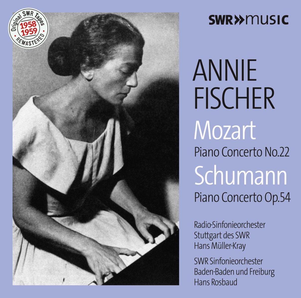 Afbeelding van Annie Fischer - Mozart: Piano Concerto No.22 & Schumann: Piano Concerto Op.54