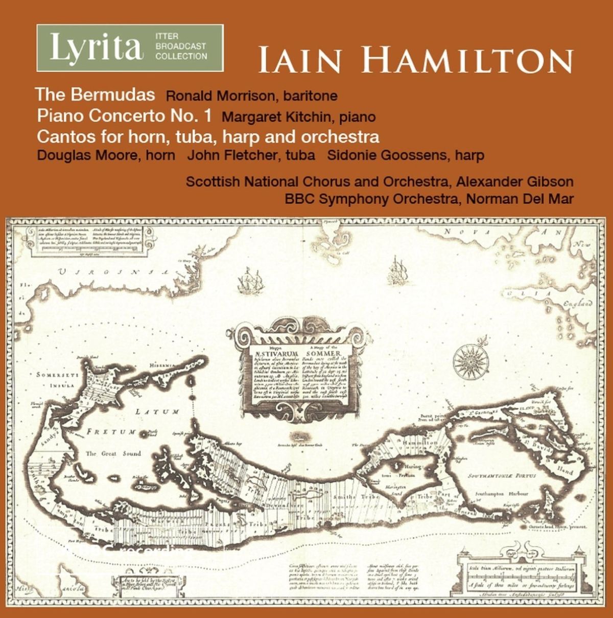 Afbeelding van BBC Symphony Orchestra, Norman Del Mar - Hamilton: The Bermudas, Piano Concerto No. 1 & Cantos