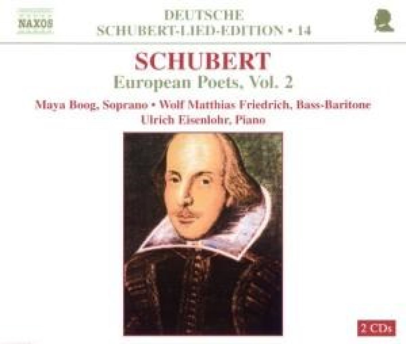 Afbeelding van Maya Boog, Wolf Matthias Friderich, Ulrich Eisenlohr - Schubert: European Poets 2