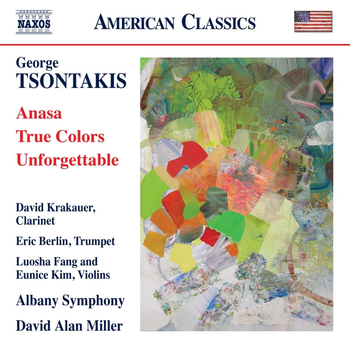David Krakauer, Eric Berlin, Luosha Fang, Eunice Kim, Albany Symphony Orchestra, David Alan Miller - Anasa | True Colors | Unforgettable