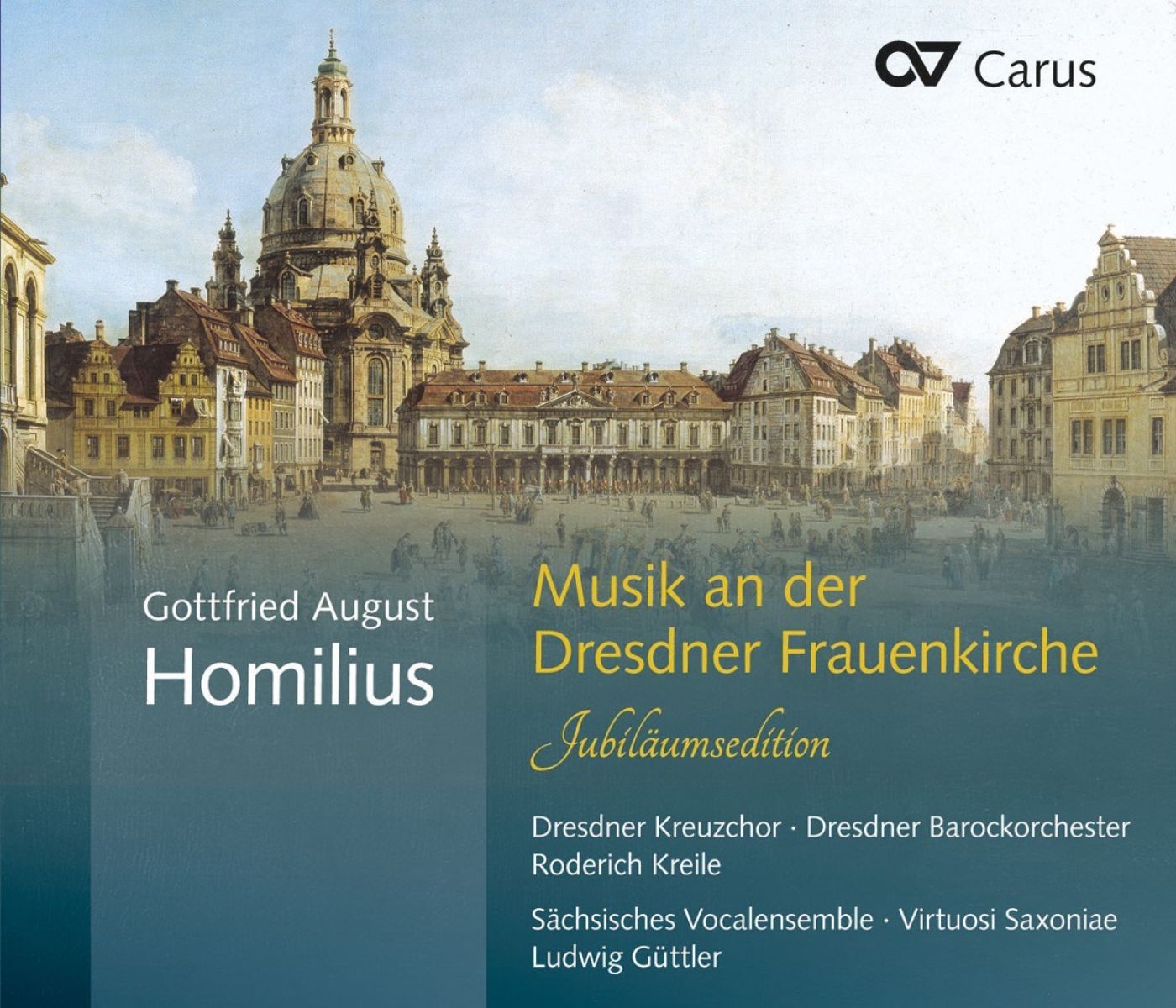 Afbeelding van Dresdner Kreuzchor, Dresdner Barockorchester, Sächsisches Vocalenensemble, Virtiuosi Saxaniae, Ludwig Güttler - Homilius: Musik An Der Dresdner Frauenkirche Jubiläumsedition