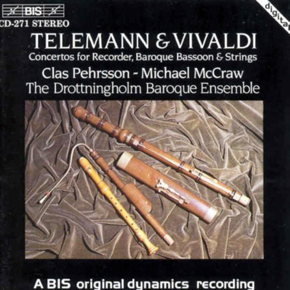 Afbeelding van Clas Pehrsson, Michael McCraw, Drottningholm Baroque Ensemble - Concertos for Recorder and Bassoon