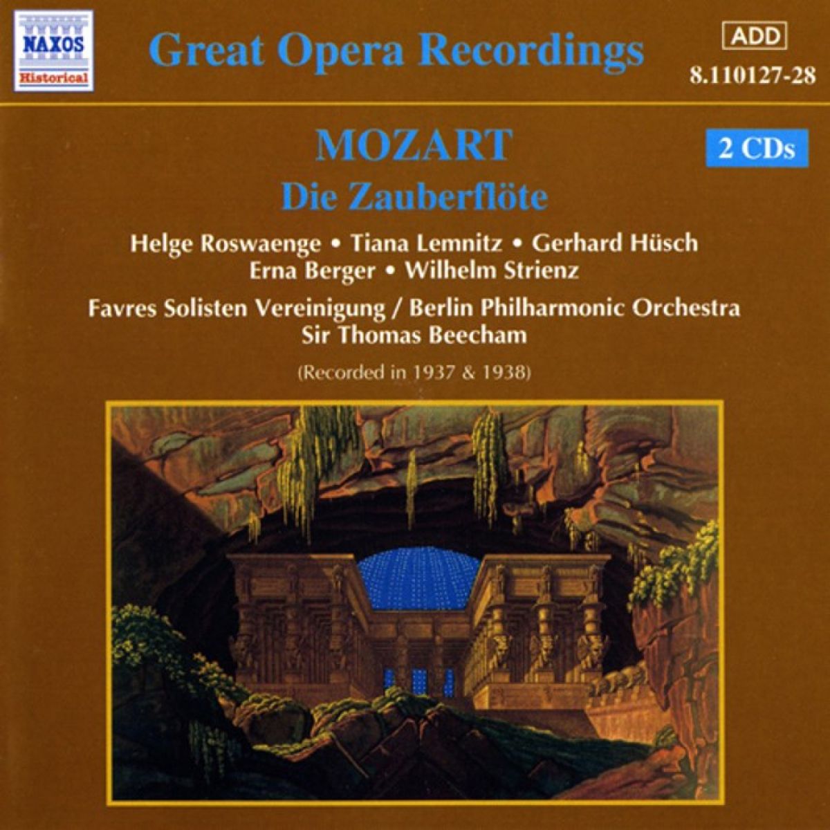 Afbeelding van Helge Roswaenge, Tiana Lemnitz, Gerhard Hüsch, Berlin Philharmonic Orchestra - Mozart: Die Zauberflöte