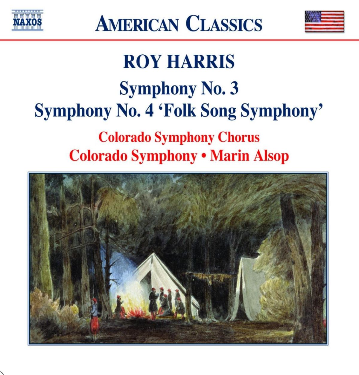 Afbeelding van Colorado Symphony Orchestra & Chorus, Marin Alsop - Harris: Symphony No.3 & 4