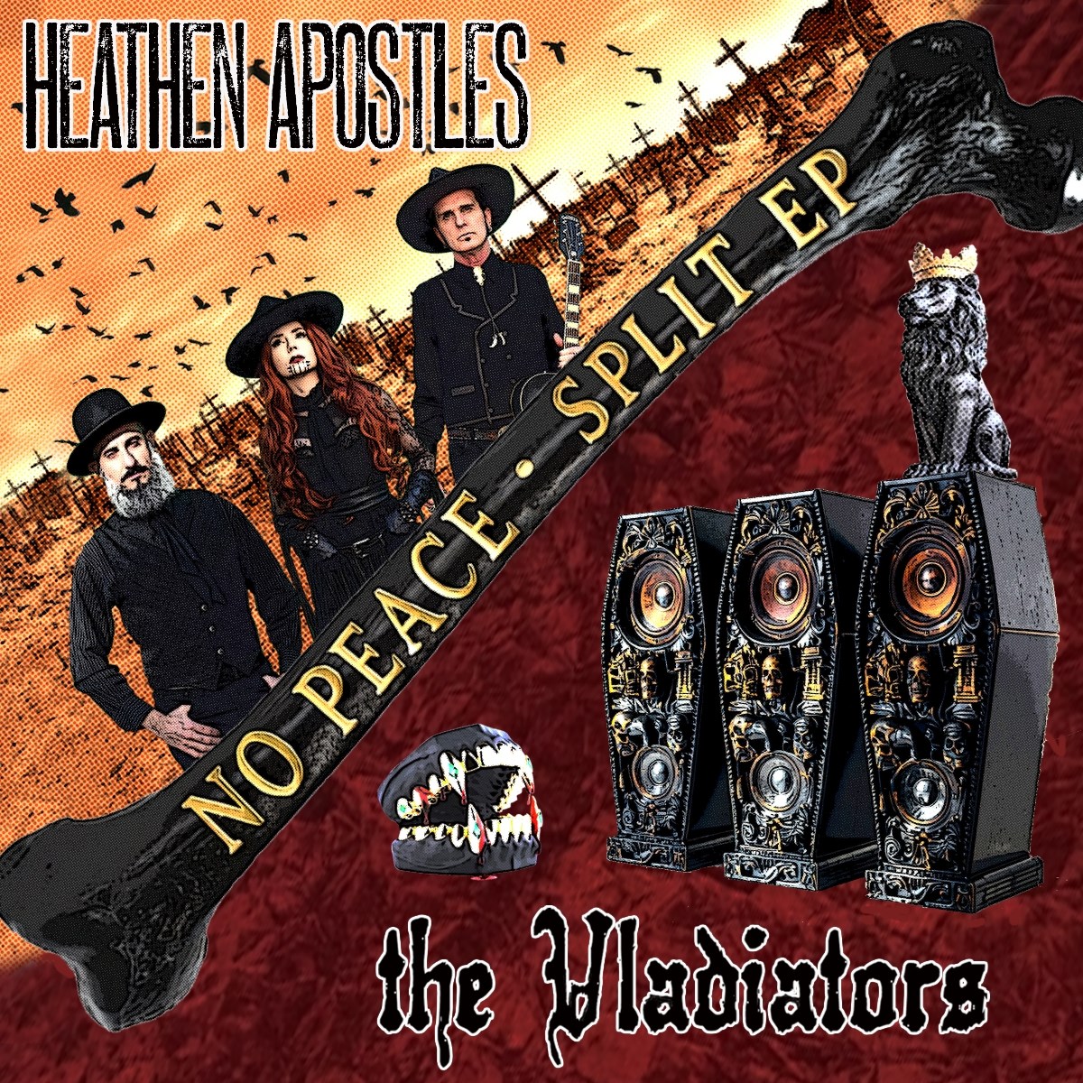 Heathen Apostles/The Vladiators - No Peace: Split EP