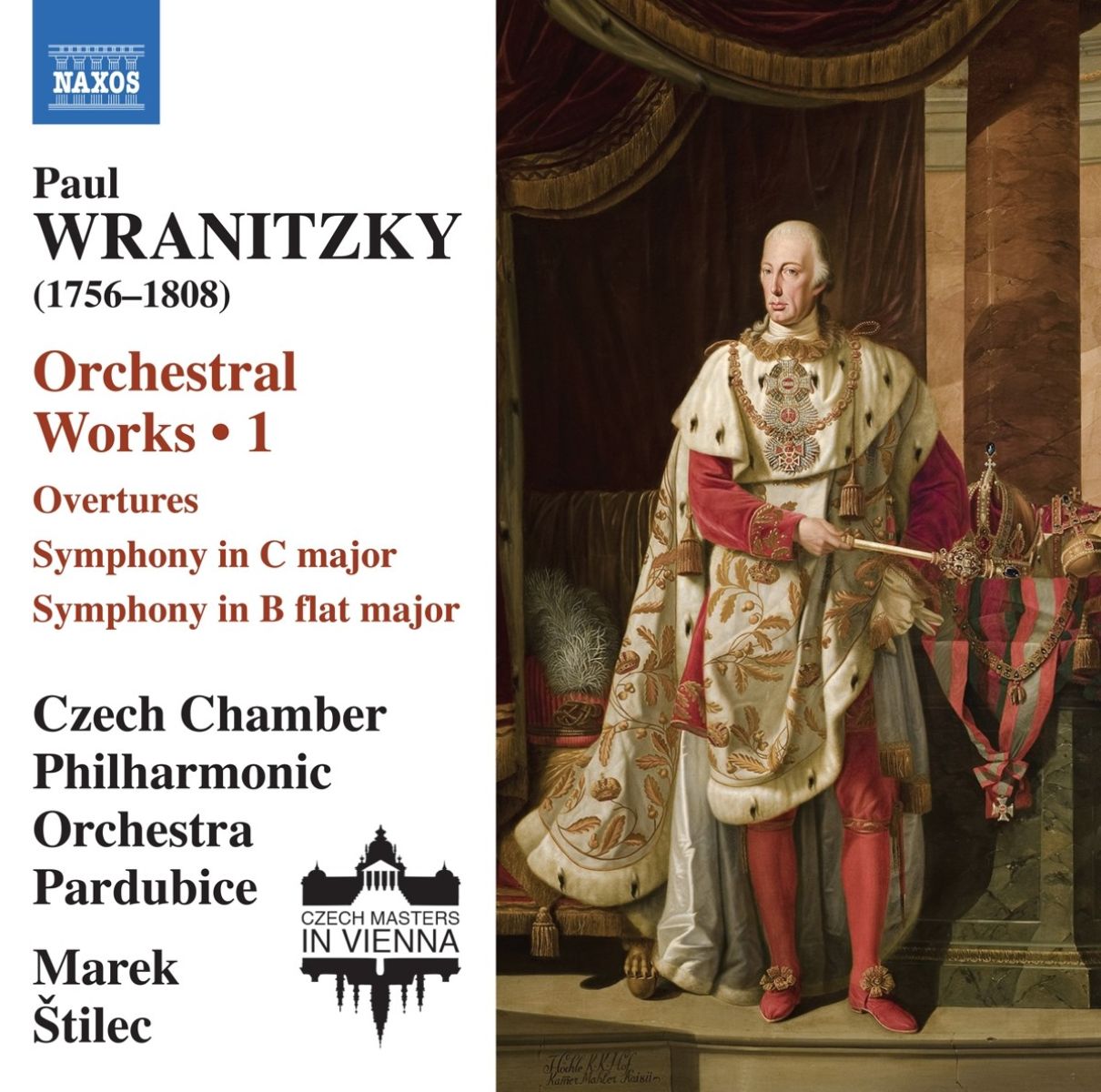 Afbeelding van Czech Chamber Philharmonic Orchestra Pardubice, Marek Štilec - Wranitzky: Orchestral Works 1