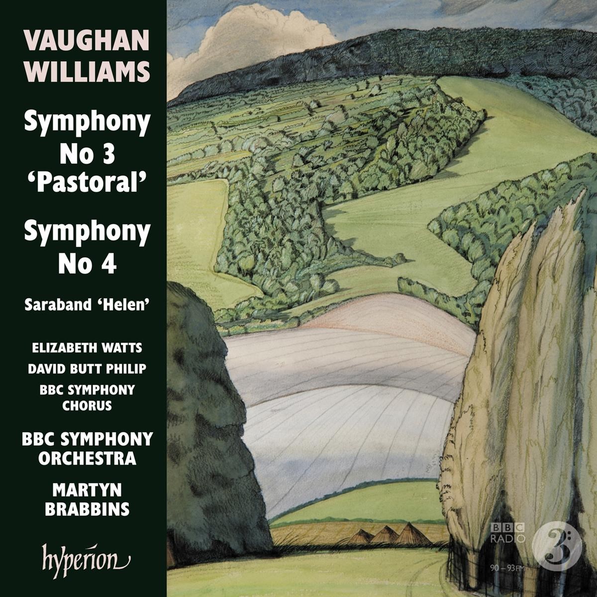 Afbeelding van Elizabeth Watts, David Butt Philip, BBC Symphony Chorus, BBC Symphony Orchestra, Martyn Brabbins - Williams: Symphony No 3 'Pastoral' / Symphony No 4 / Saraband 'Helen'