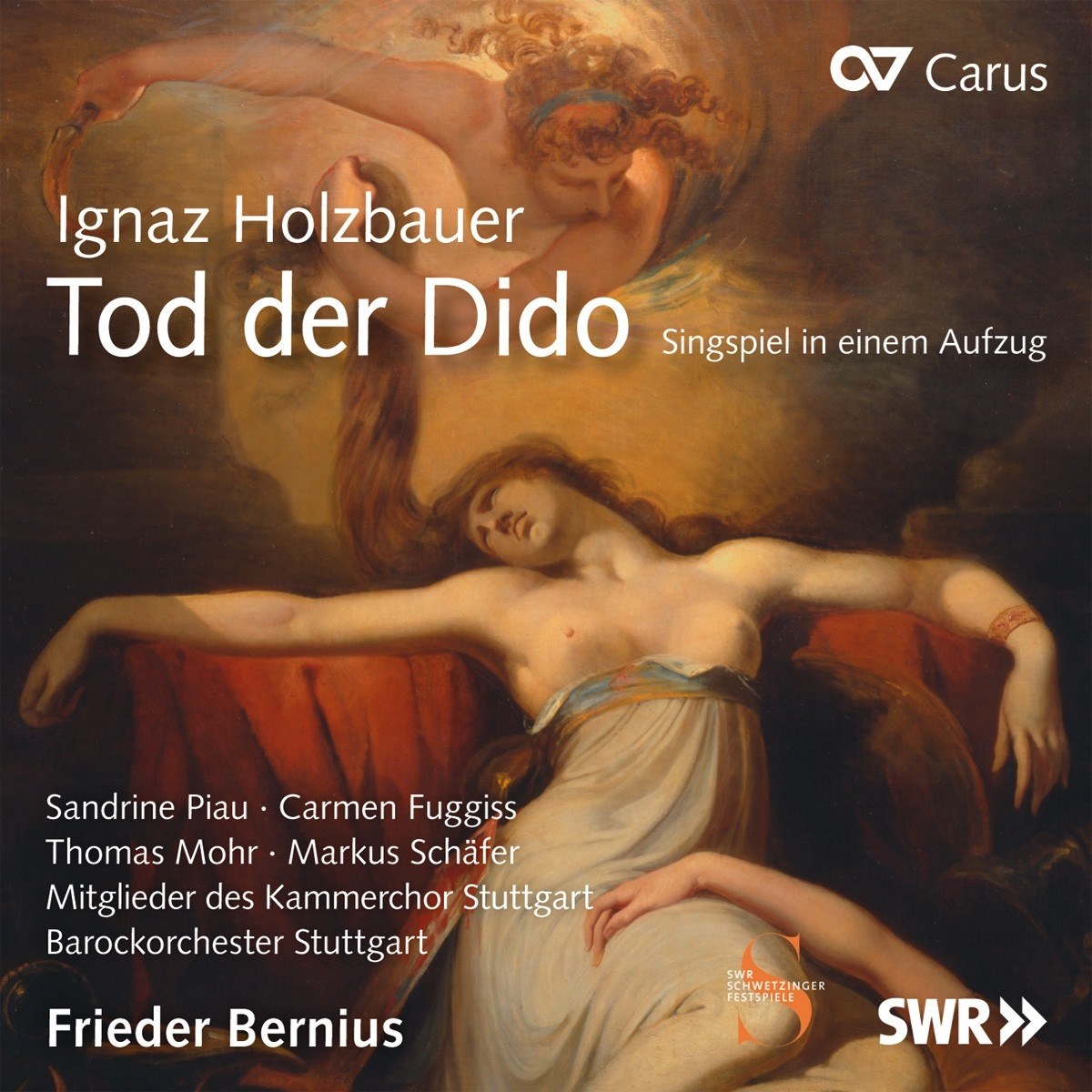Afbeelding van Sandrine Piau, Carmen Fuggiss, Thomas Mohr, Markus Schäfer, Kammerchor Stuttgart, Barockorchester Stuttgart, Frieder Bernius - Tod Der Dido (Singspiel In Einem Aufzug)