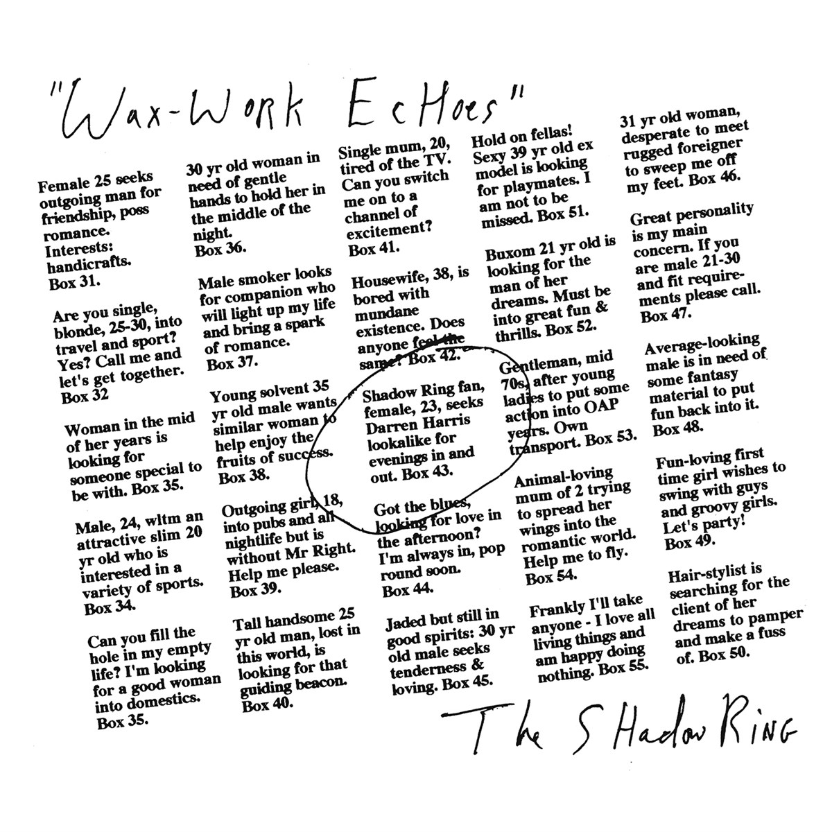 Afbeelding van Shadow Ring - Wax-Works Echoes