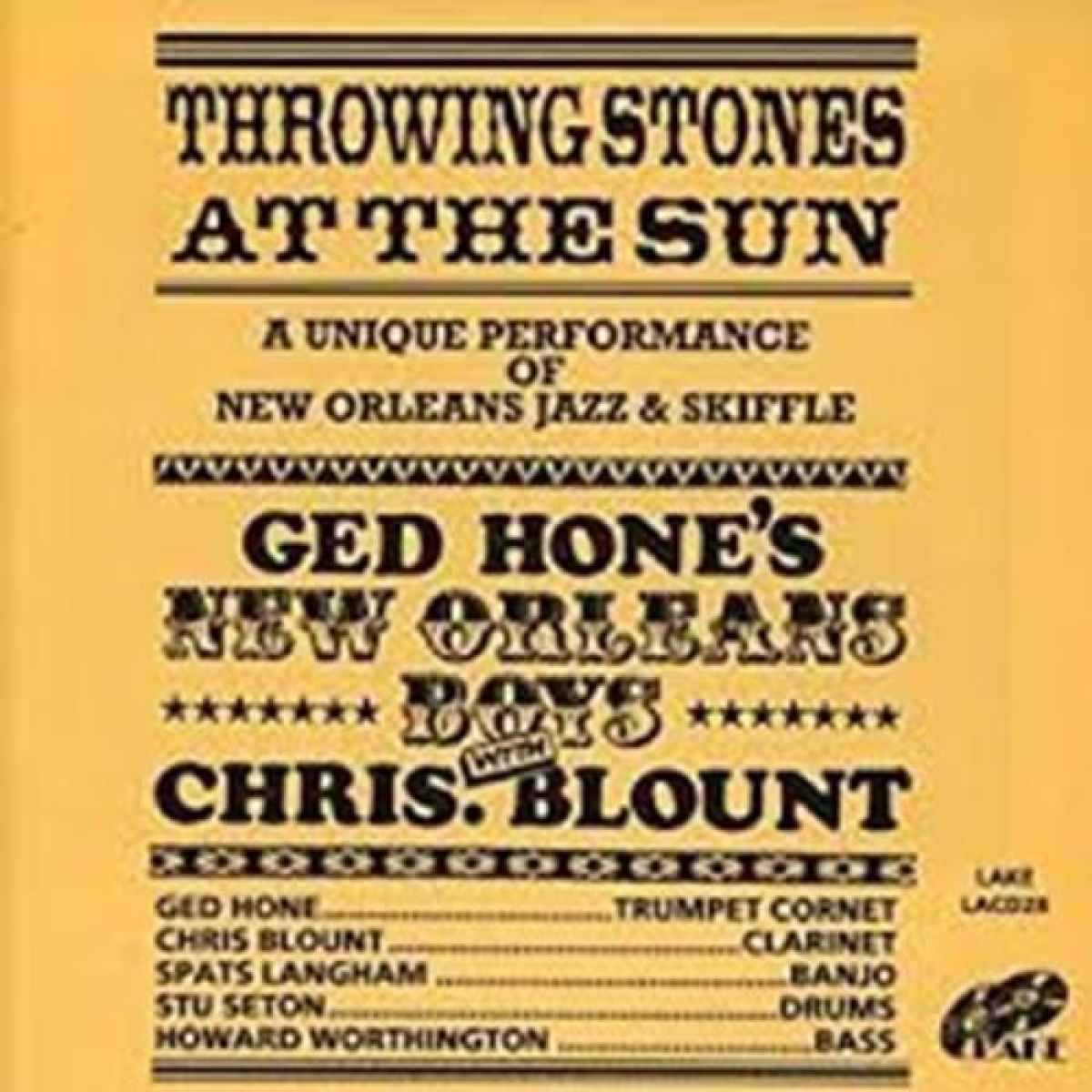 Afbeelding van Ged Hone's New Orleans Boys - Throwing Stones At The Sun
