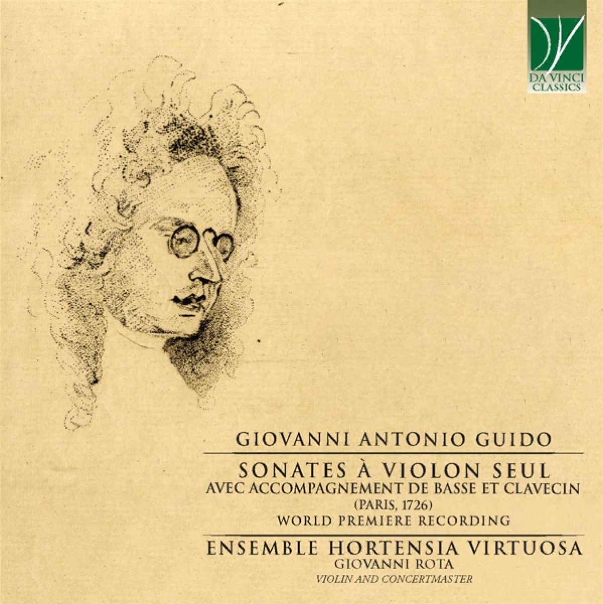 Afbeelding van Ensemble Hortensia Virtuosa, Giovanni Rota - Sonates À Violon Seul Avec Accompagnement De Basse Et Clavecin (Paris, 1726)