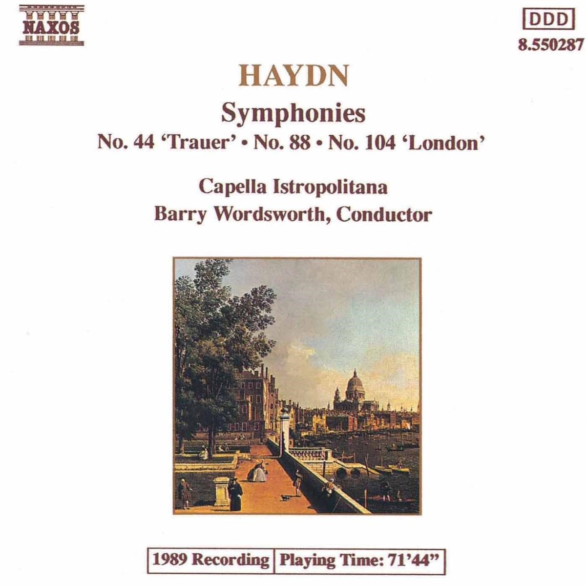 Afbeelding van Capella Istropolitana, Barry Wordsworth - Haydn: Symphonies 44, 88 & 104