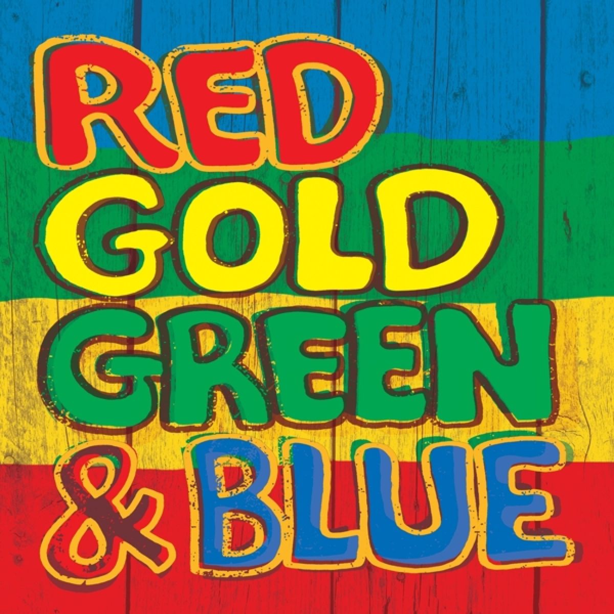 Afbeelding van Red Gold Green & Blue