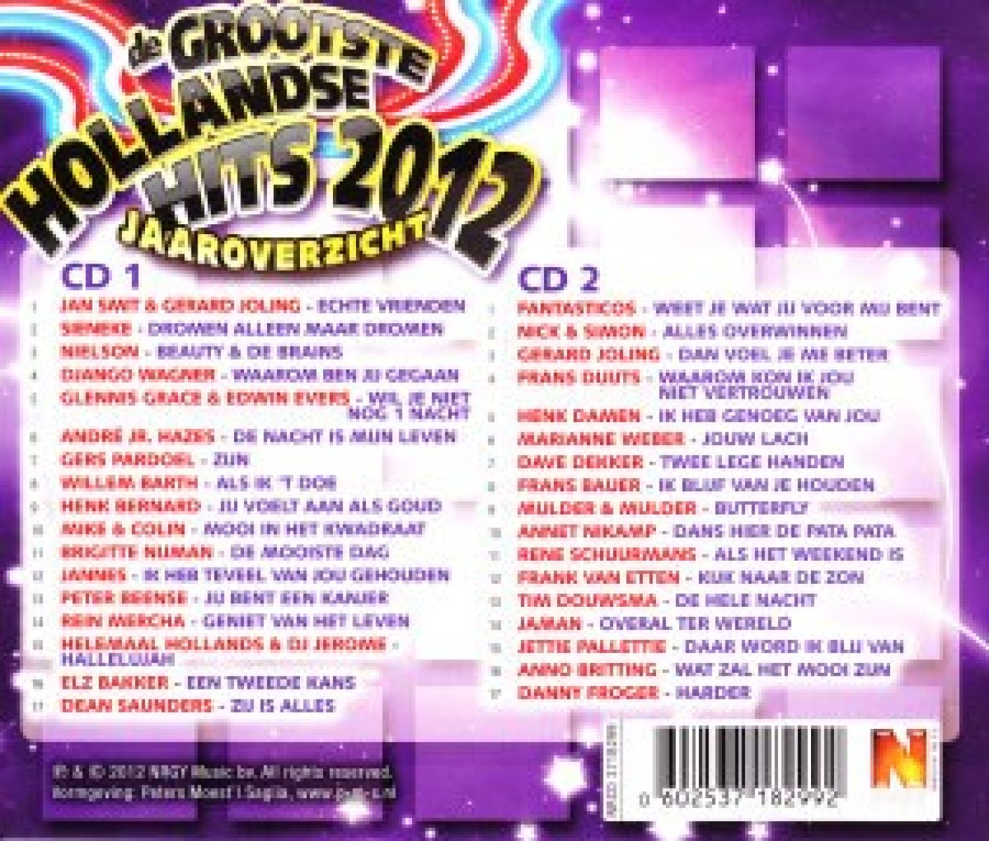 Afbeelding van Various Artists - Hollandse Hits 2012 Jaaroverzicht
