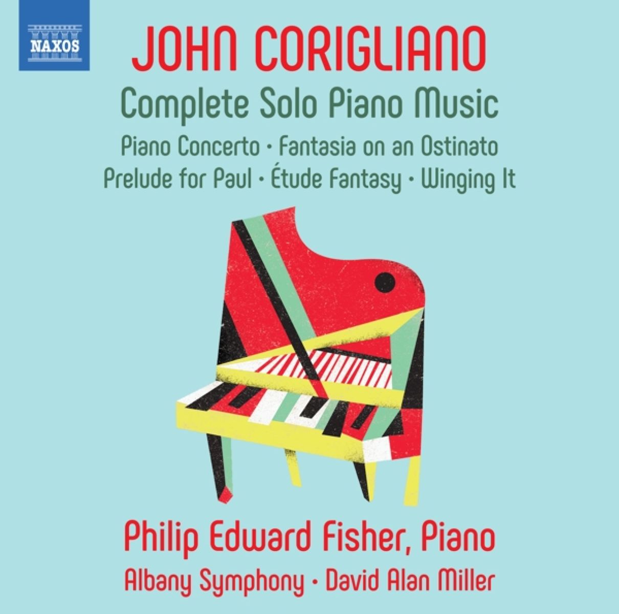 Afbeelding van Philip Edward Fisher, Albany Symphony Orchestra, David Alan Miller - Corigliano: Complete Solo Piano Music