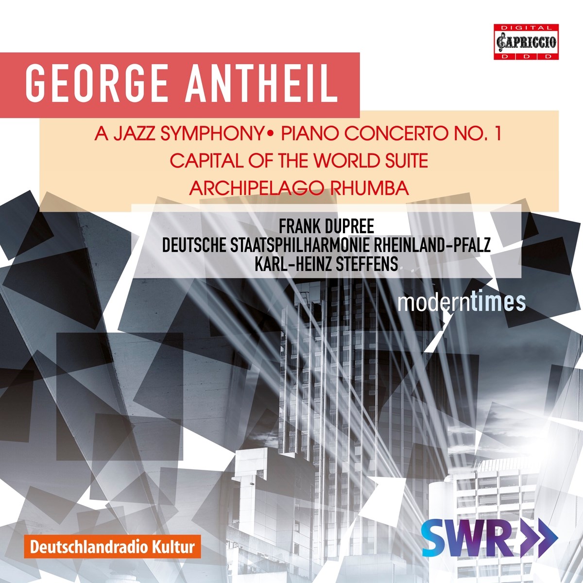 Afbeelding van Frank Dupree, Staatsphilharmonie Rheinland-Pfalz, Karl-Heinz Steffens - A Jazz Symphony | Piano Concerto No.1 | Capital Of The World Suite | Archipelago Rhumba
