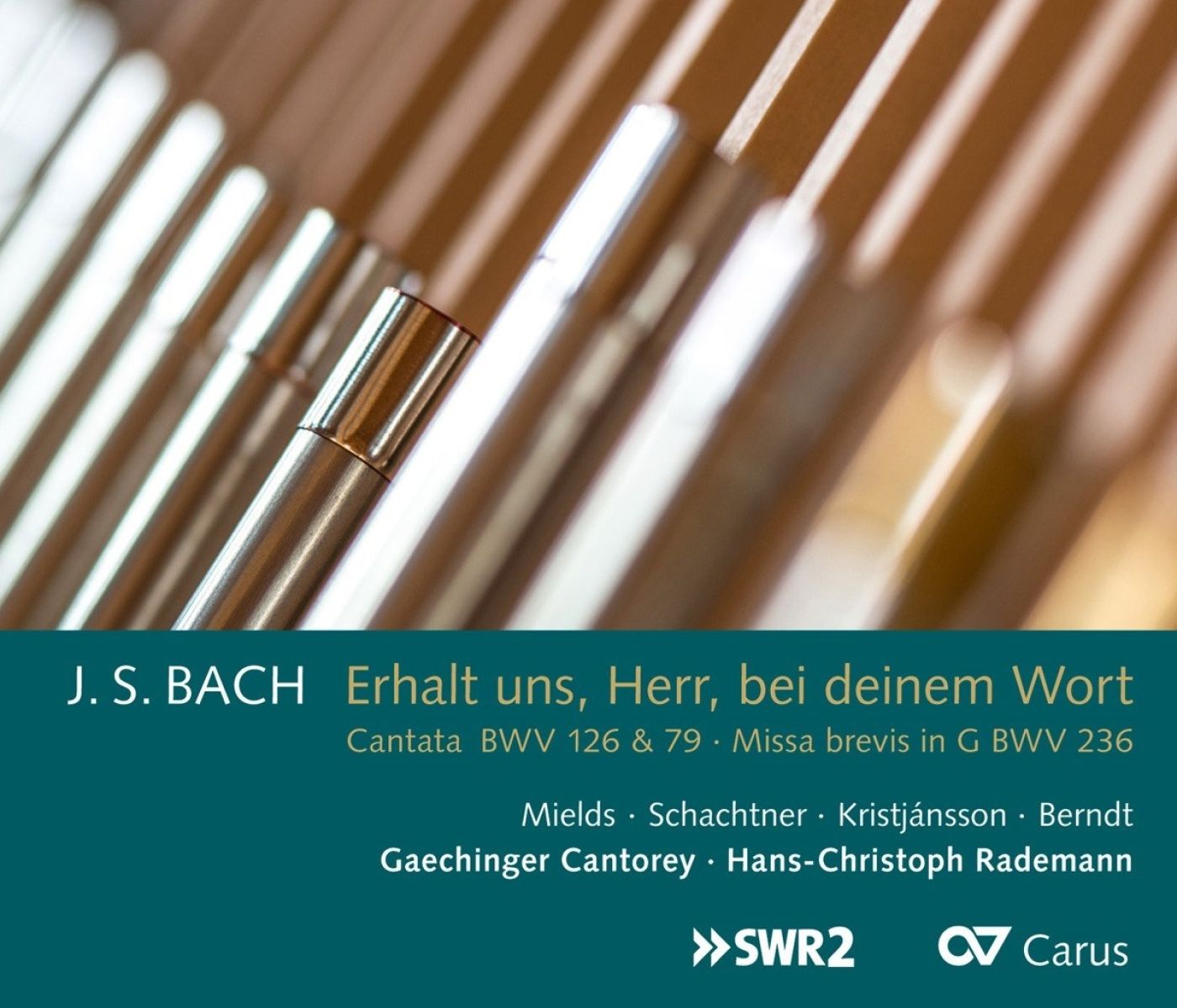 Afbeelding van Dorothee Mields, Benno Schachtner, Benedikt Kristjánsson, Tobias Berndt, Gaechinger Cantorey, Hans-Christoph Rademann - J.S. Bach: Erhalt Uns, Herr, Bei Deinem Wort Cantata