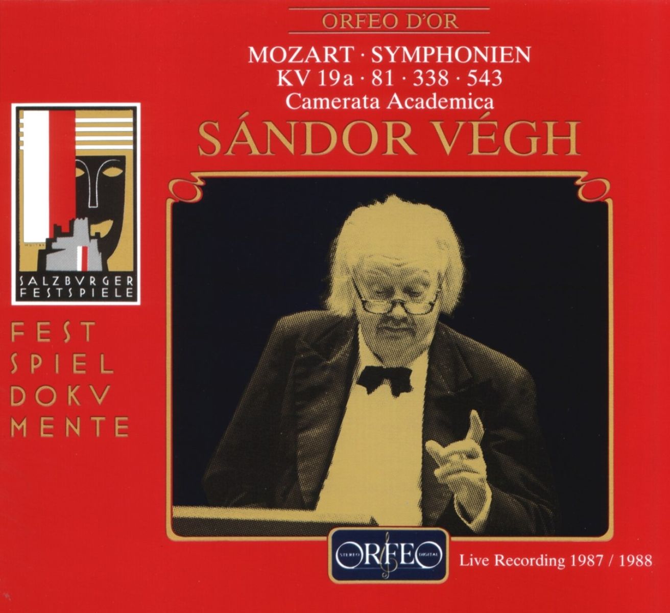 Afbeelding van Sándor Végh, Camerata Academica Salzburg - Mozart: Symphonien KV 19a, 81, 338, 543