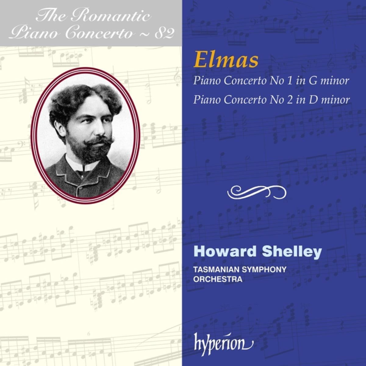 Afbeelding van Howard Shelley, Tasmanian Symphony Orchestra - Elmas: Piano Concerto No. 1 In G Minor, Piano Concerto No. 2 In D Minor
