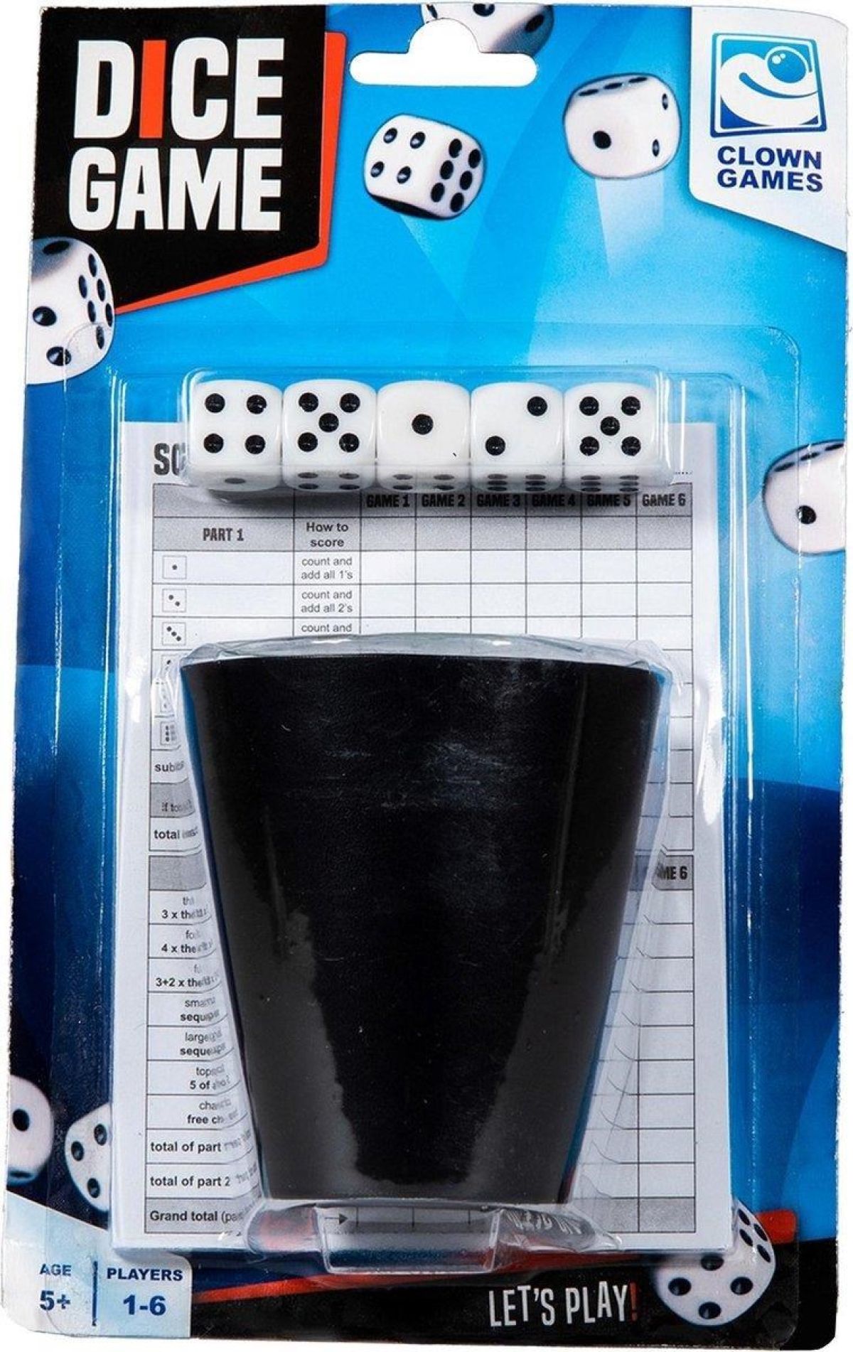 Afbeelding van Yahtzee Dobbelset + Scoreblok