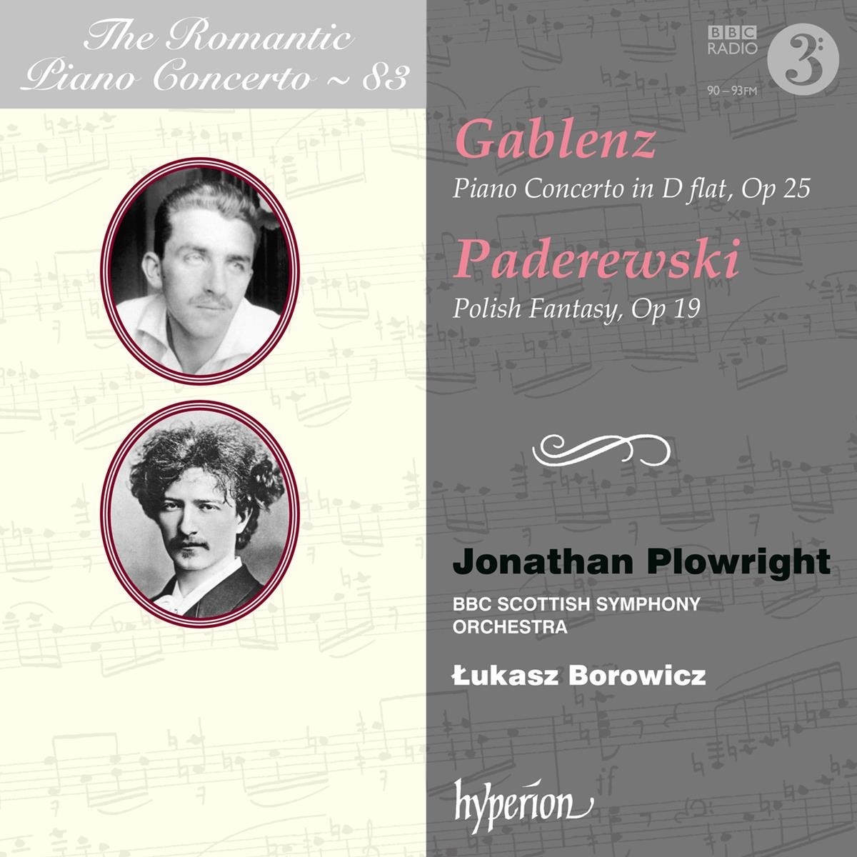 Afbeelding van Jonathan Plowright, BBC Scottish Symphony Orchestra, Lukasz Borowicz - Piano Concerto In D Flat, Op 25 | Polish Fantasy, Op 19