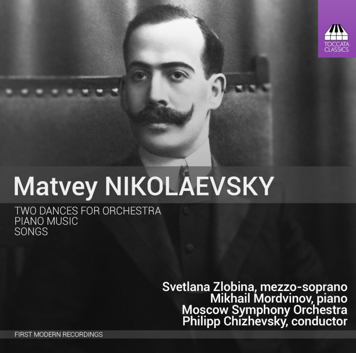 Afbeelding van Svetlana Zlobina, Mikhail Mordvinov, The Moscow Symphony Orchestra - Nikolaevsky: Two Orchestral Dances, Songs, Piano Music