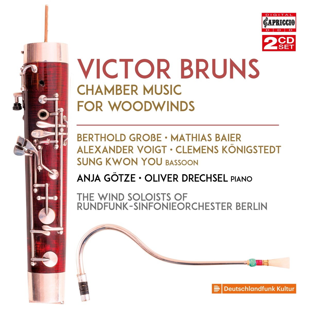 Afbeelding van Berthold Große, Mathias Baier, Alexander Voigt, Clements Königstedt, Sung Kwon You, Anja Götze, Oliver Drechsel, The Wind Soloists Of Rundfunk-Sinfonieorchester Berlin - Chamber Music For Woodwinds
