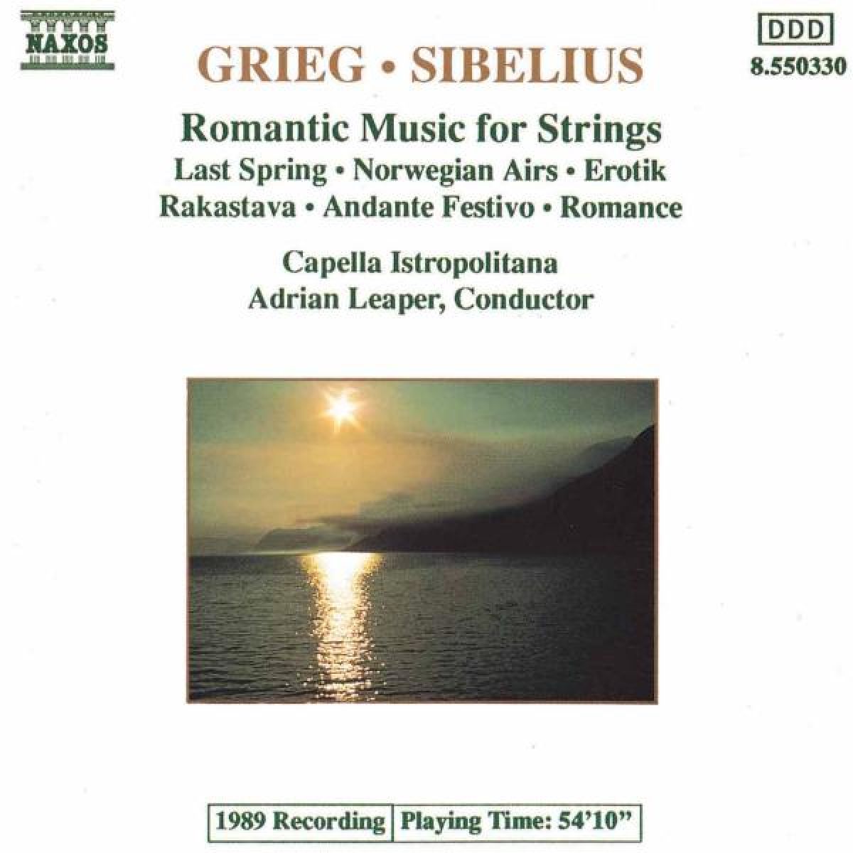 Afbeelding van Capella Istropolitana, Adrian Leaper - Grieg & Sibelius: Romantic Music For Strings