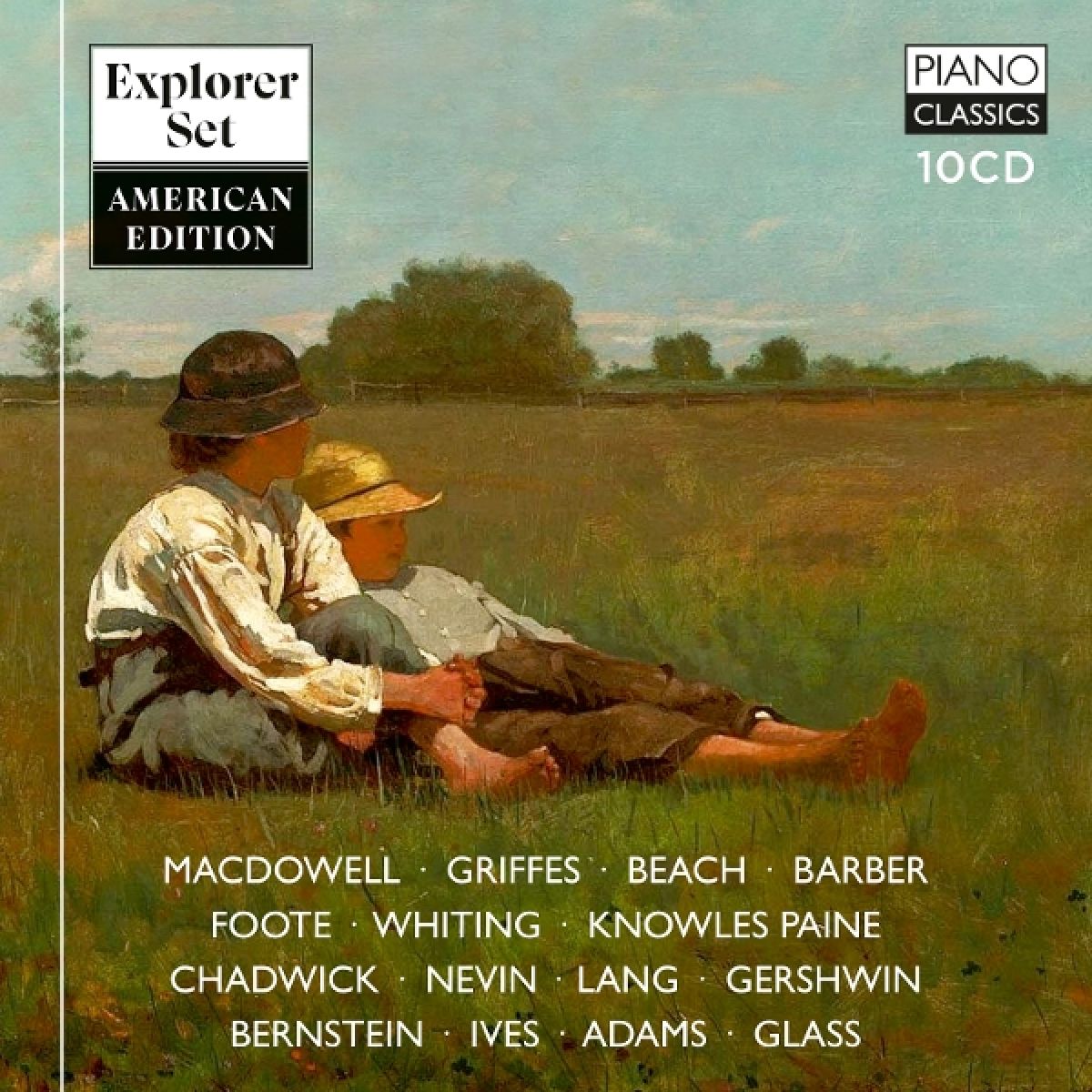 Afbeelding van Various Artists - Explorer Set: American Edition: MacDowell, Griffes, Beach, Barber, Foote, Whiting, Knowles Paine, Chadwick, Nevin, Lang, Gershwin, Bernstein, Ives, Adams, Glass