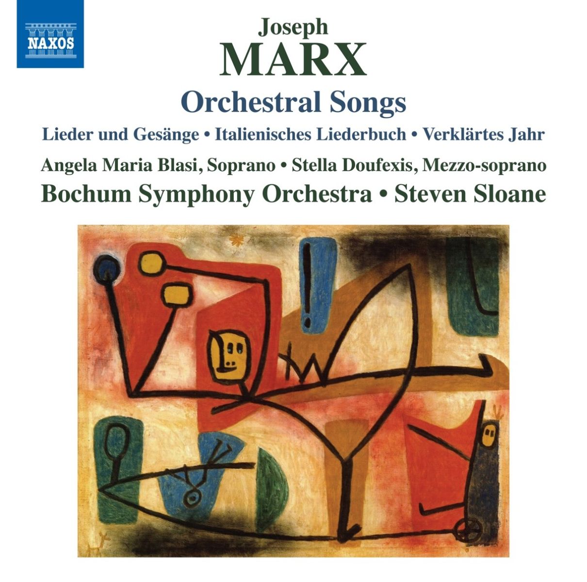 Afbeelding van Angela Maria Blasi, Stella Doufexis, Bochum Symphony Orchestra, Steven Sloane - Marx: Orchestral Songs