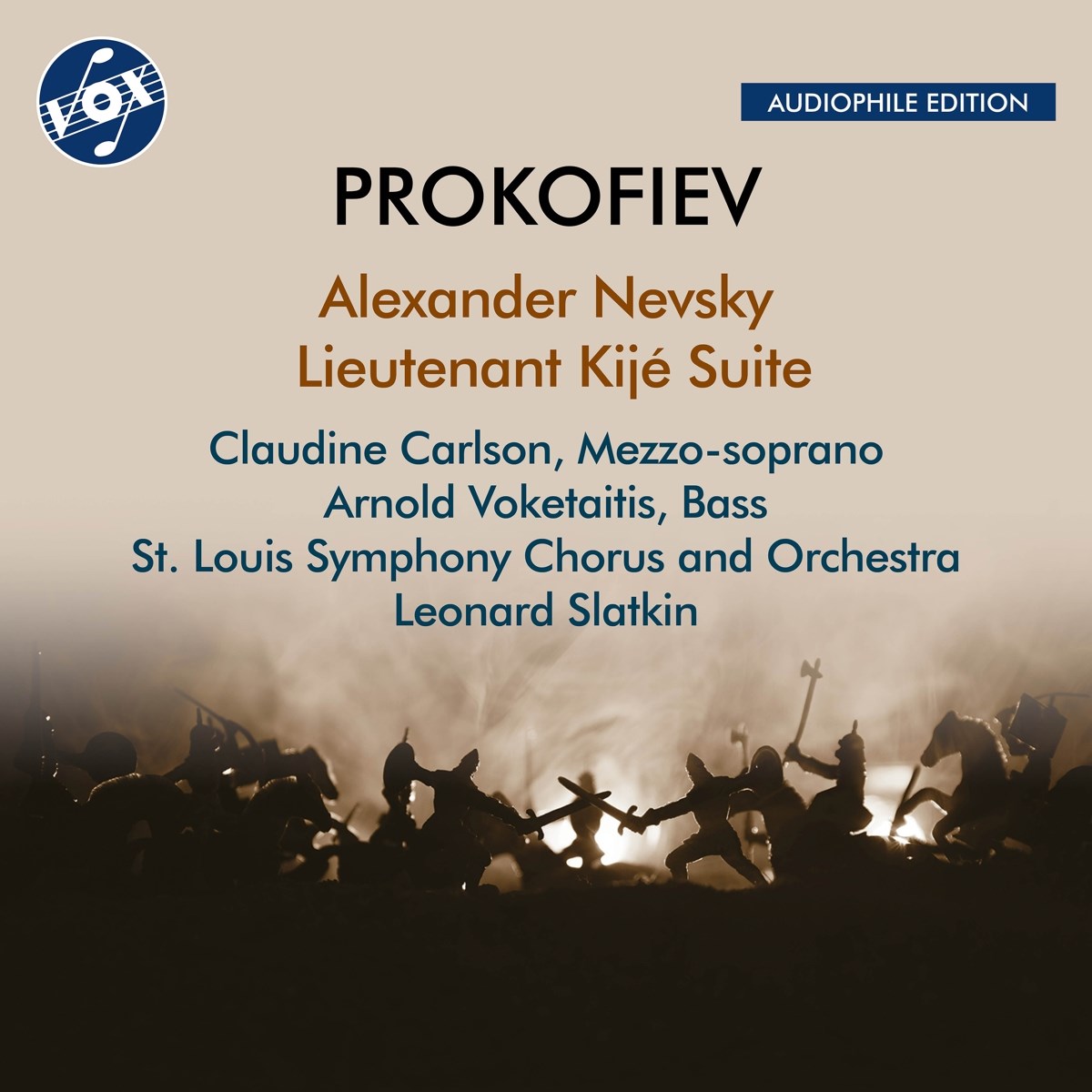 Afbeelding van Claudine Carlson, Arnold Voketaitis, Saint Louis Symphony Chorus and Saint Louis Symphony Orchestra, Leonard Slatkin - Prokofiev: Alexander Nevsky | Lieutenant Kijé Suite