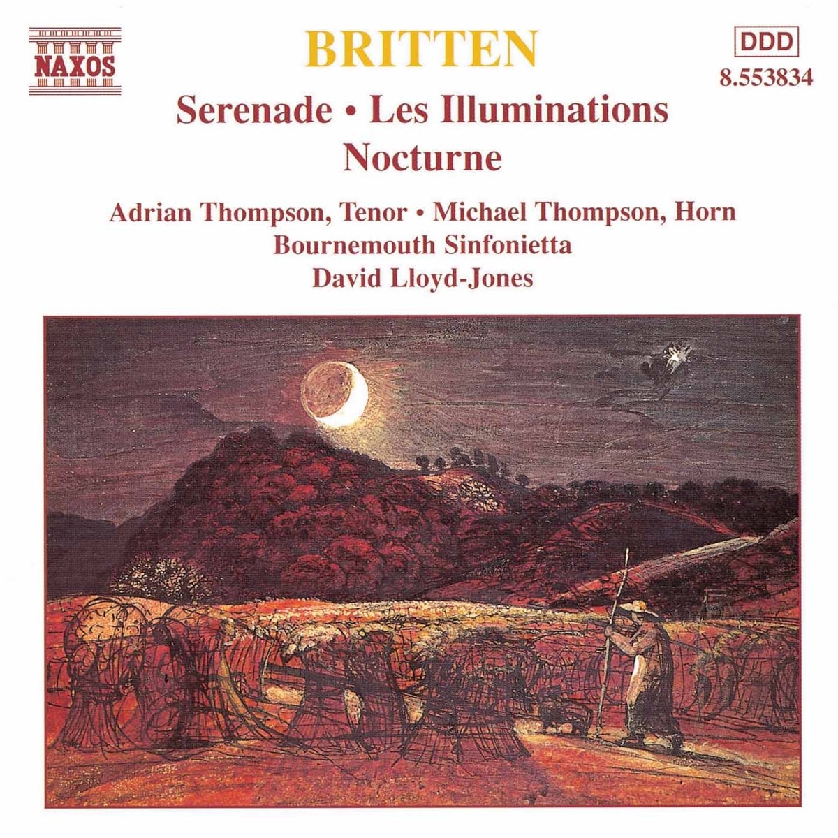 Afbeelding van Adrian Thompson, Michael Thompson, Bournemouth Sinfonietta, David Lloyd-Jones - Britten: Serenade | Les Illuminations | Nocturne