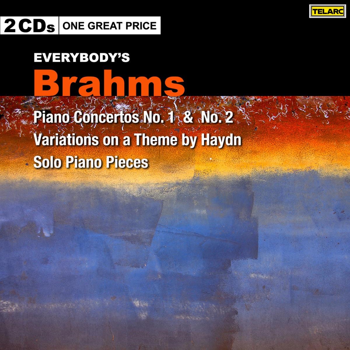Afbeelding van Horacio Gutiérrez, Royal Philharmonic Orchestra, André Previn, Lang Lang - Everybody's Brahms - Piano Concertos No. 1 & No. 2 / Variations On A Theme By Haydn / Solo Piano Pieces