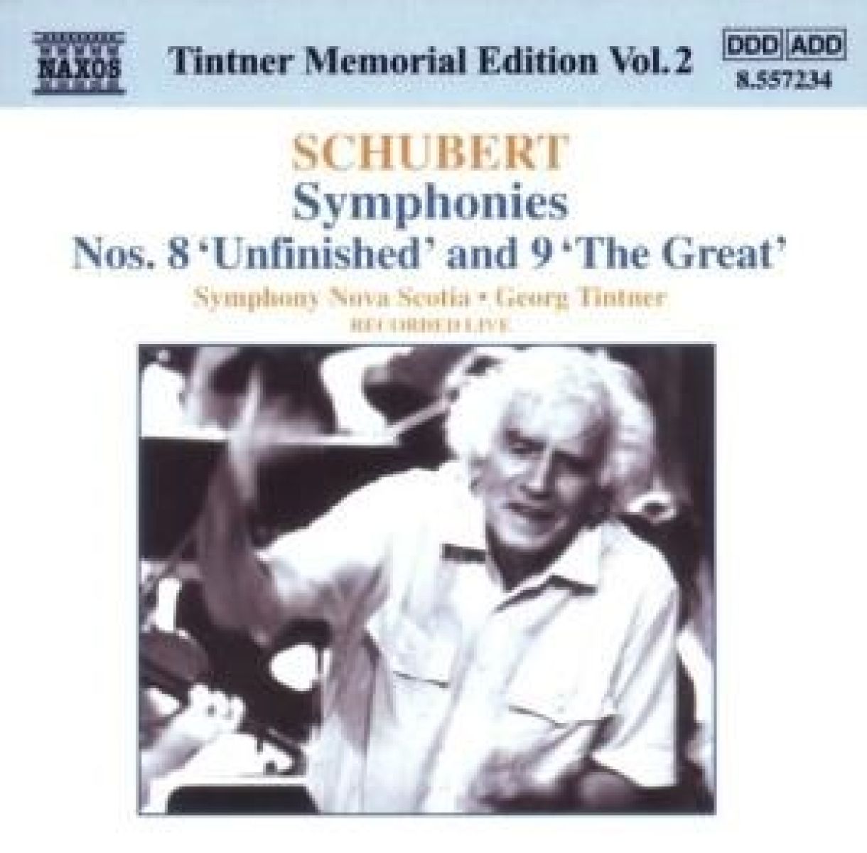 Afbeelding van Symphony Nova Scotia, Georg Tintner - Schubert: Symphonies Nos. 8 'Unfinished' And 9 'The Great'
