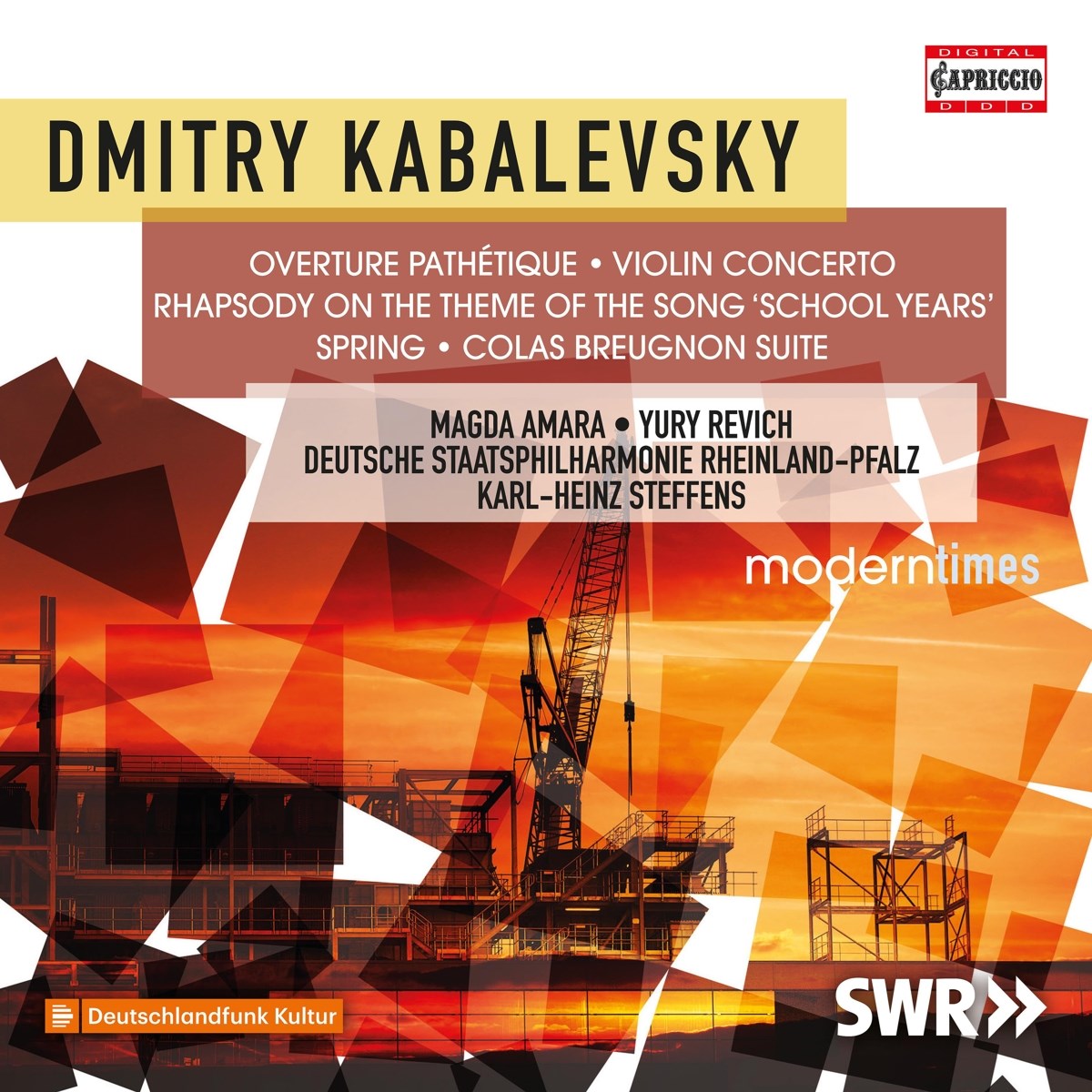 Afbeelding van Magda Amara, Yury Revich, Staatsphilharmonie Rheinland-Pfalz, Karl-Heinz Steffens - Kabalewskij: Overture Pathétique/Violin Concerto