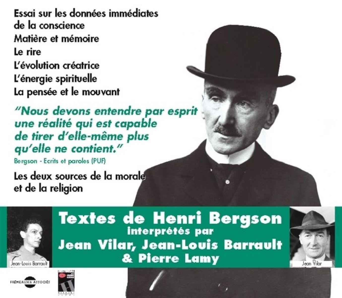 Afbeelding van Henri Bergson - Henri Bergson Par Jean Vilar, Jean-Louis Barrault & Pierre Lamy