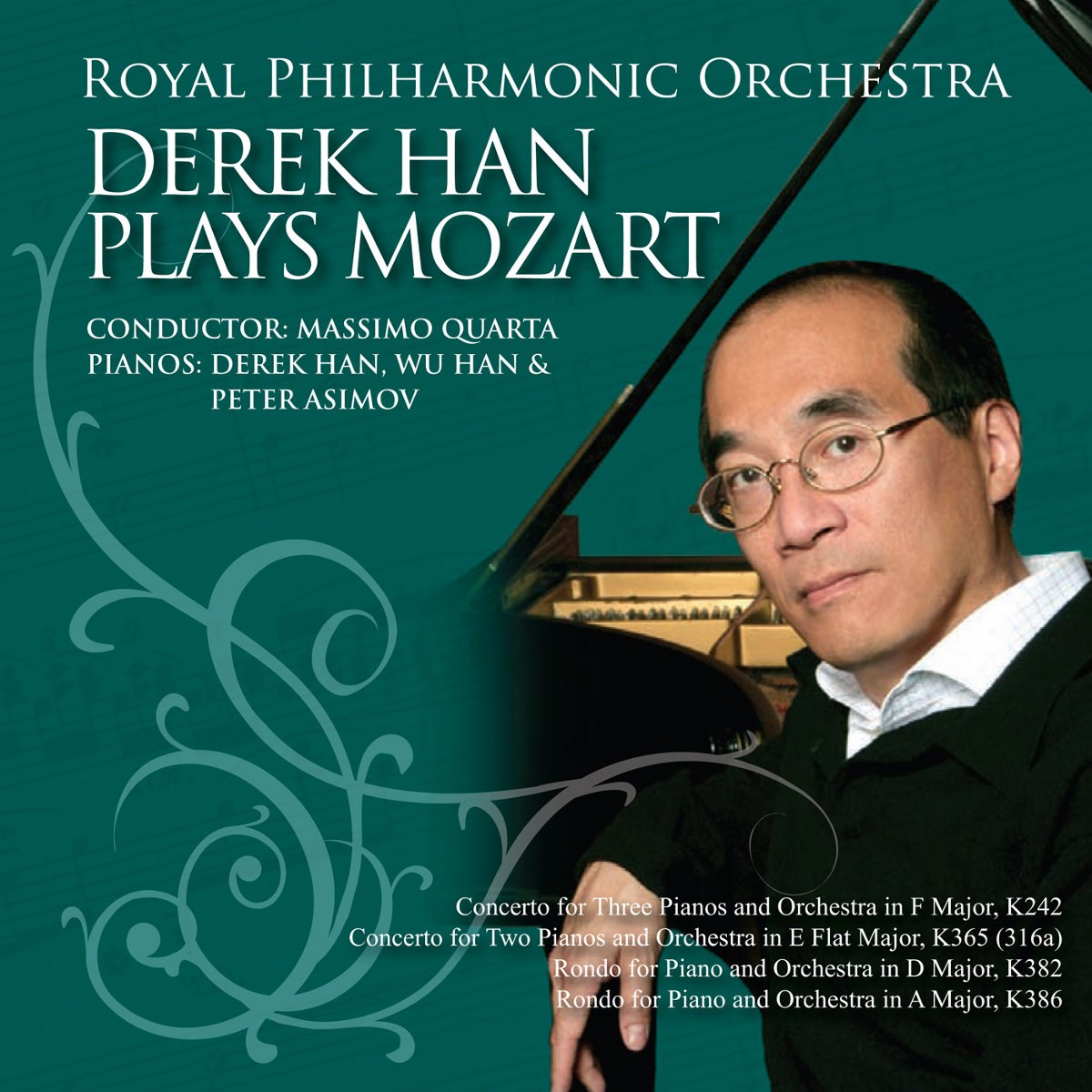 Afbeelding van Derek Han, Wu Han, Peter Asimov, Royal Philharmonic Orchestra, Massimo Quarto - Mozart: Piano Concertos